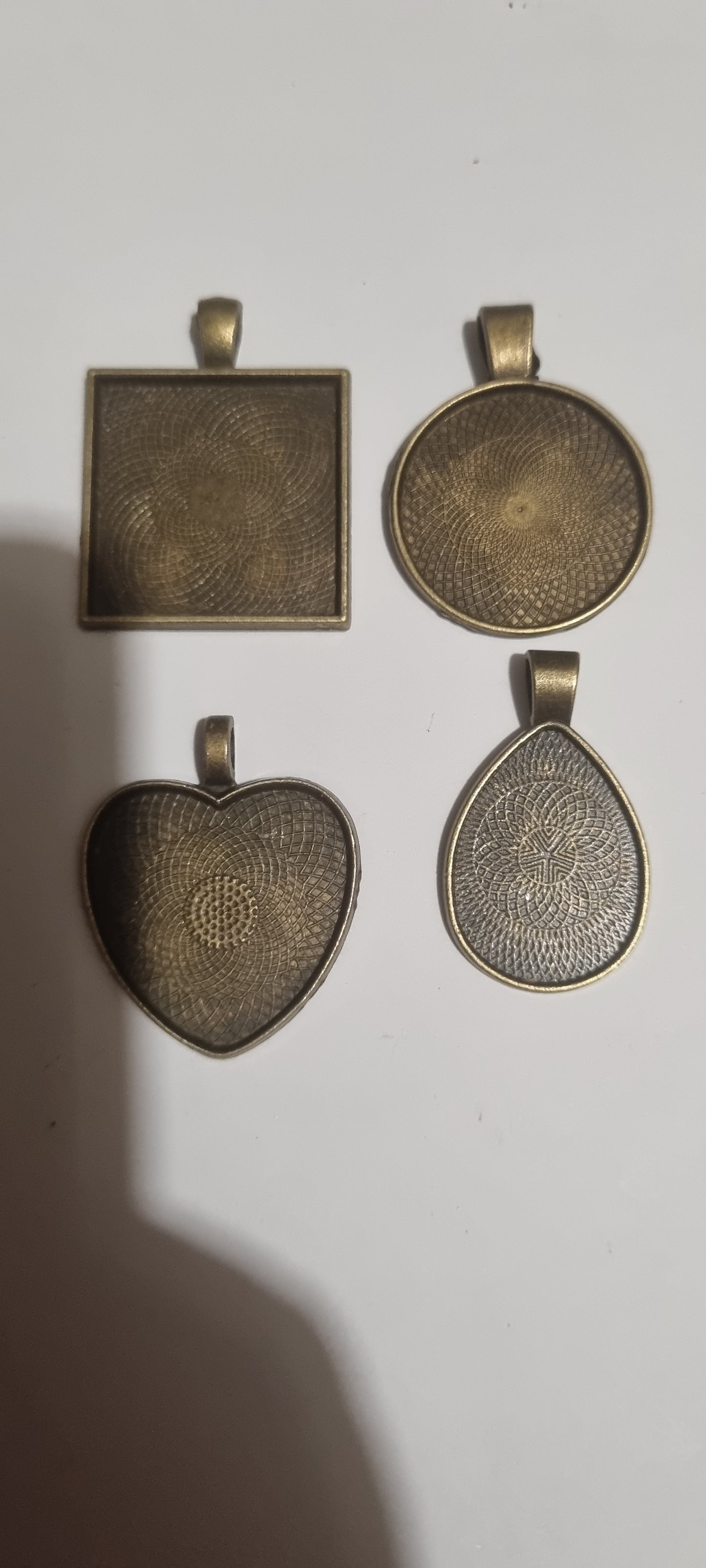 Large Handmade Snake Shed Pendants-Opal
