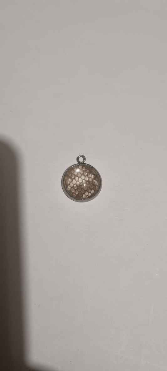 Small Homemade Snake Shed Pendants-Onyx