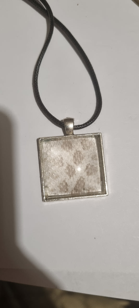Large Handmade Snake Shed Pendants-Opal